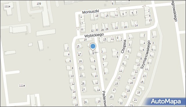 Radzyń Podlaski, Paderewskiego Ignacego Jana, 4, mapa Radzyń Podlaski