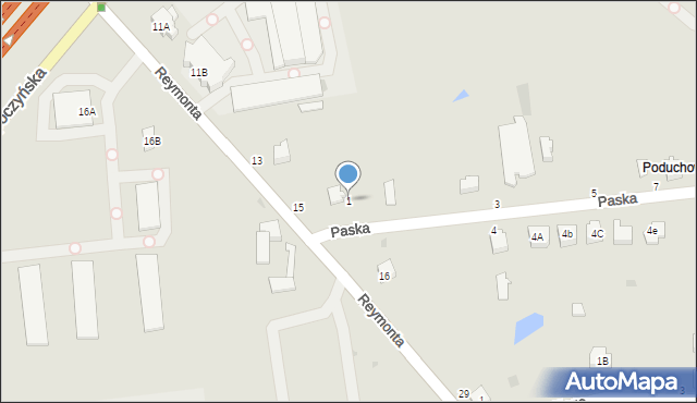 Rawa Mazowiecka, Paska, 1, mapa Rawa Mazowiecka