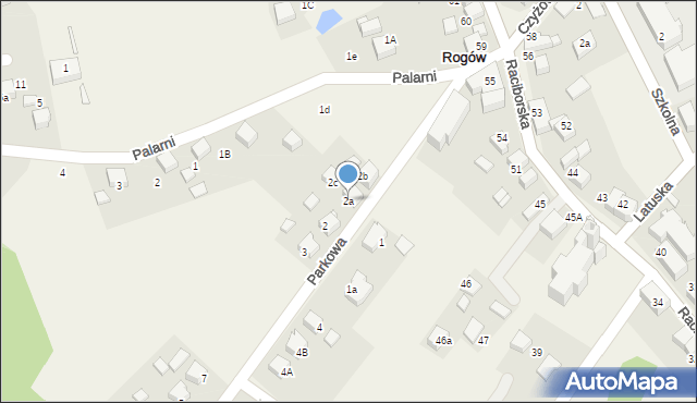 Rogów, Parkowa, 2a, mapa Rogów