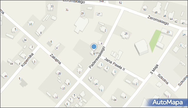 Rogów, Paderewskiego Ignacego Jana, 6, mapa Rogów