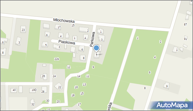 Rozalin, Parkowa, 7, mapa Rozalin