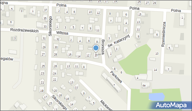 Rozdrażew, Parkowa, 10, mapa Rozdrażew