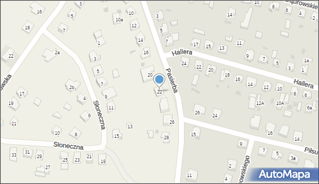 Rożental, Pasierba, ks., 22, mapa Rożental