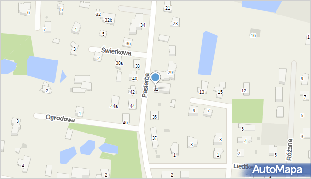 Rożental, Pasierba, ks., 31, mapa Rożental