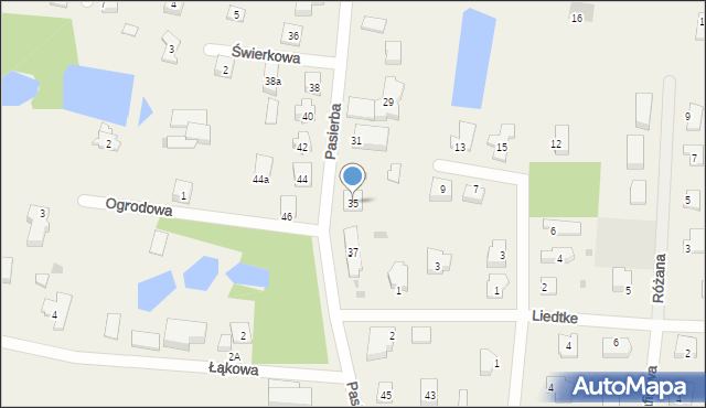 Rożental, Pasierba, ks., 35, mapa Rożental