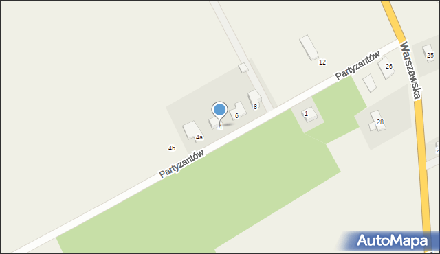 Rozogi, Partyzantów, 4, mapa Rozogi