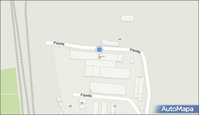 Ruda Śląska, Pawła, 43, mapa Rudy Śląskiej