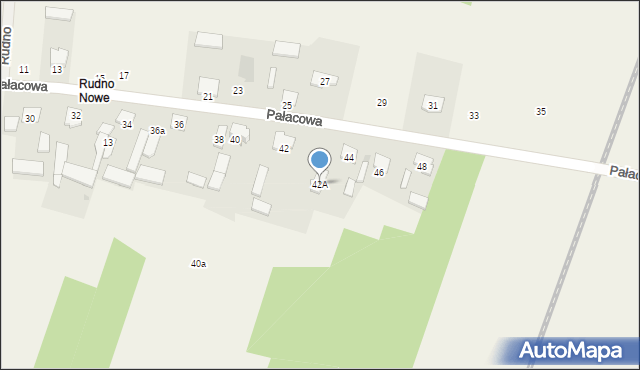 Rudno, Pałacowa, 42A, mapa Rudno