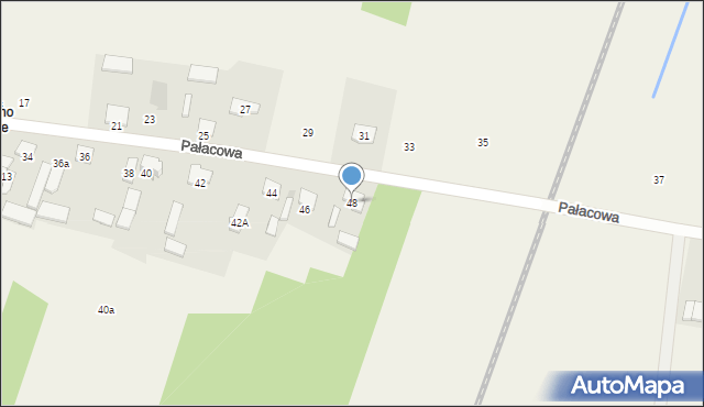 Rudno, Pałacowa, 48, mapa Rudno