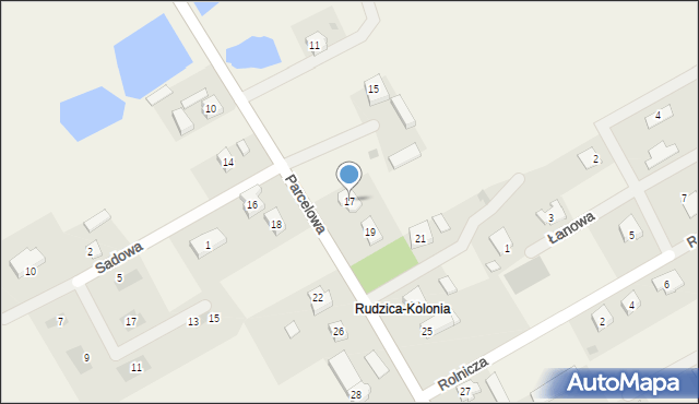 Rudzica, Parcelowa, 17, mapa Rudzica