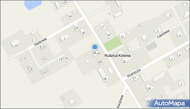 Rudzica, Parcelowa, 24, mapa Rudzica