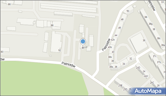 Rybnik, Patriotów, 90, mapa Rybnika