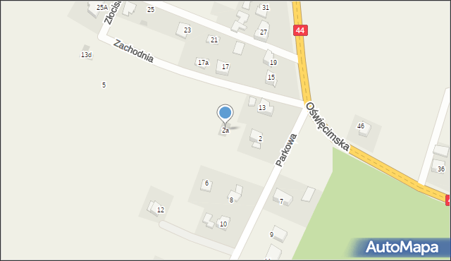 Ryczów, Parkowa, 2a, mapa Ryczów