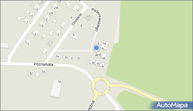 Rzepin, Paderewskiego Ignacego Jana, 4d, mapa Rzepin