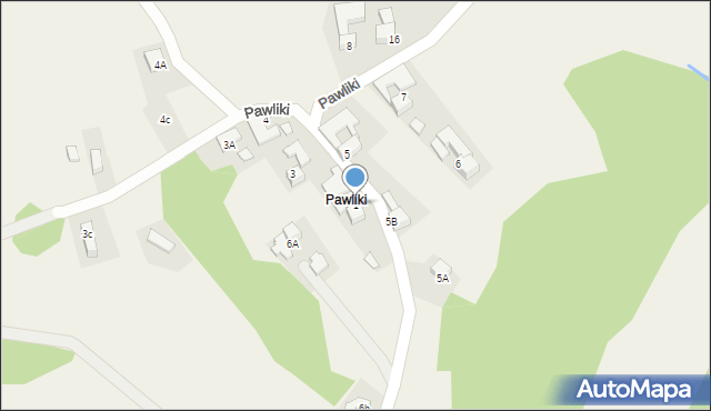 Rzepiska, Pawliki, 1, mapa Rzepiska