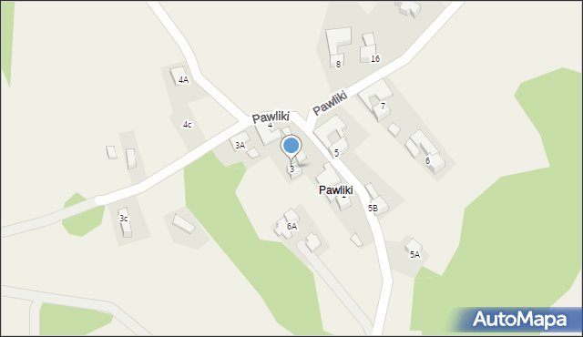 Rzepiska, Pawliki, 3, mapa Rzepiska