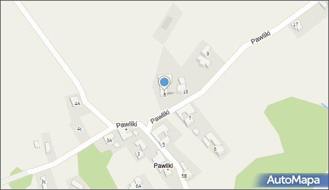 Rzepiska, Pawliki, 8, mapa Rzepiska