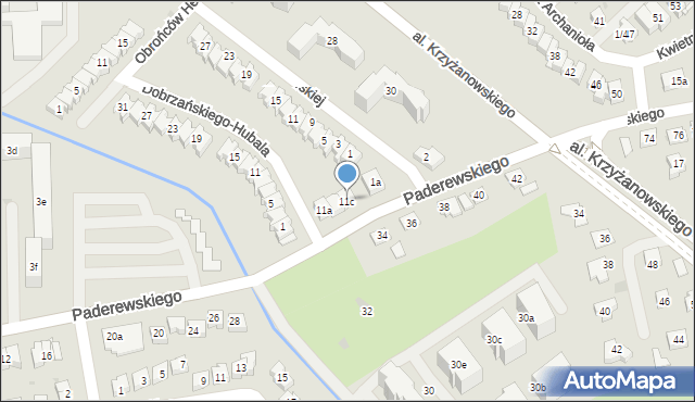 Rzeszów, Paderewskiego Ignacego Jana, 11c, mapa Rzeszów