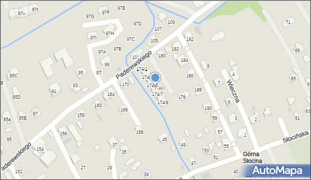 Rzeszów, Paderewskiego Ignacego Jana, 174/6, mapa Rzeszów