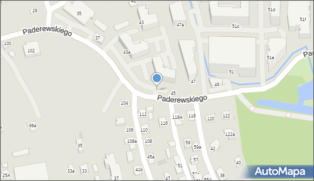 Rzeszów, Paderewskiego Ignacego Jana, 43, mapa Rzeszów