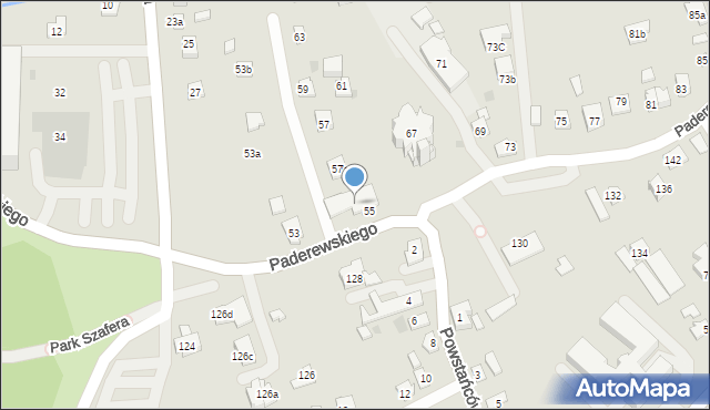 Rzeszów, Paderewskiego Ignacego Jana, 69A, mapa Rzeszów