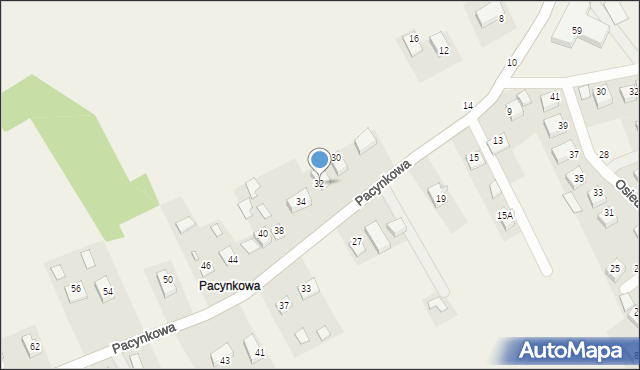 Rzezawa, Pacynkowa, 32, mapa Rzezawa