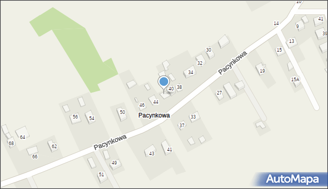 Rzezawa, Pacynkowa, 42, mapa Rzezawa