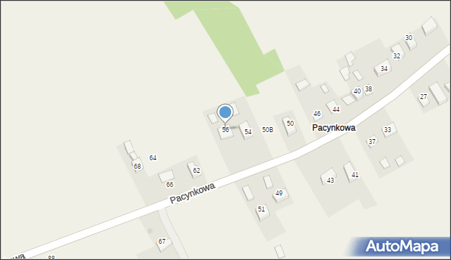 Rzezawa, Pacynkowa, 56, mapa Rzezawa