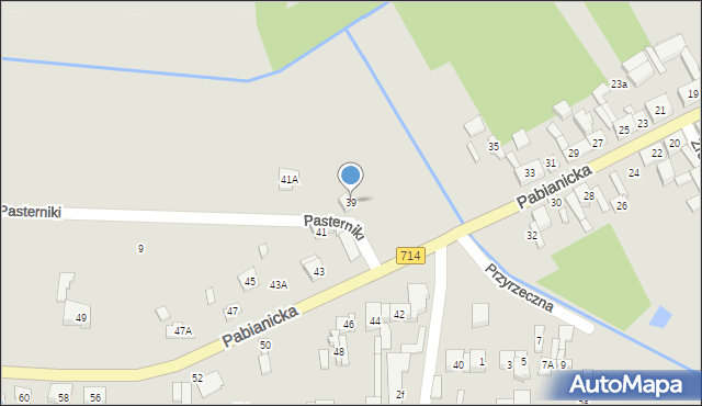 Rzgów, Pabianicka, 39, mapa Rzgów