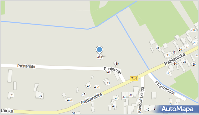 Rzgów, Pabianicka, 41A, mapa Rzgów