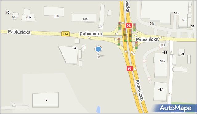 Rzgów, Pabianicka, 70, mapa Rzgów