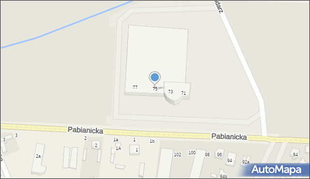 Rzgów, Pabianicka, 75, mapa Rzgów