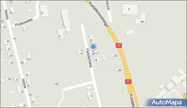 Sandomierz, Pallotyńska, 20, mapa Sandomierza