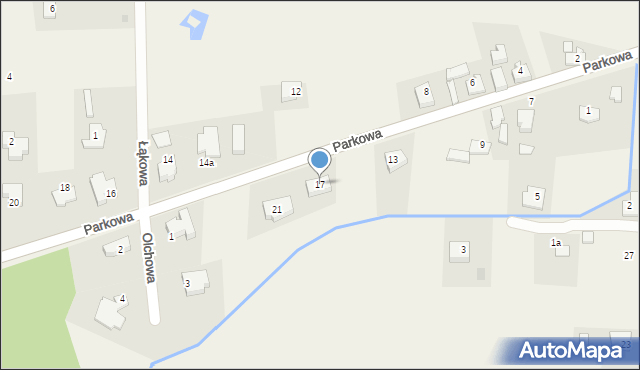 Santocko, Parkowa, 17, mapa Santocko