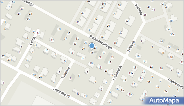 Siechnice, Paderewskiego Ignacego Jana, 25, mapa Siechnice