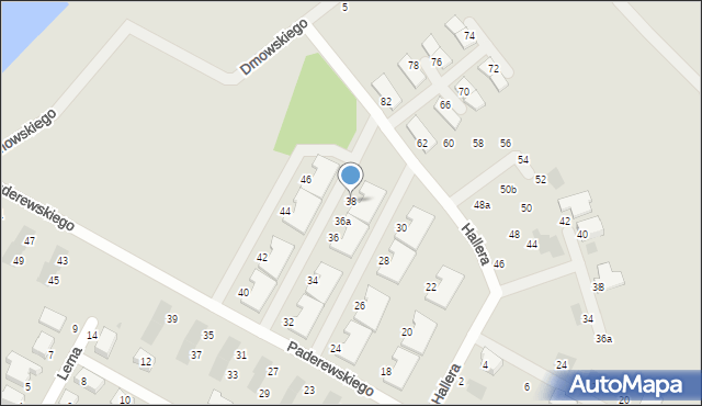 Siechnice, Paderewskiego Ignacego Jana, 38, mapa Siechnice