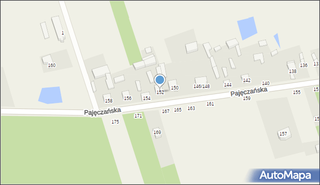 Siedlec, Pajęczańska, 152, mapa Siedlec