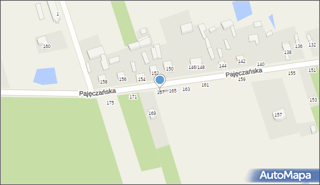 Siedlec, Pajęczańska, 167, mapa Siedlec