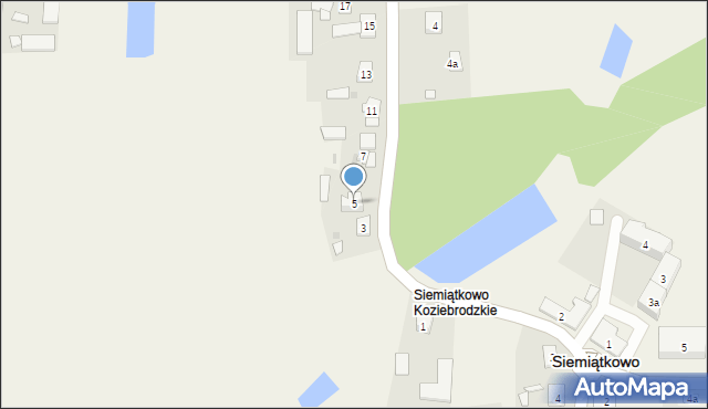 Siemiątkowo, Parkowa, 5, mapa Siemiątkowo