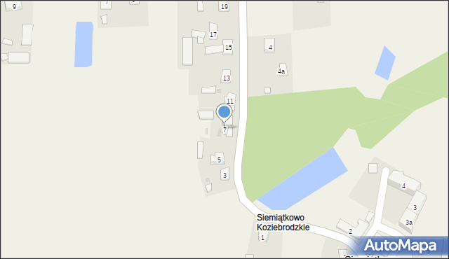 Siemiątkowo, Parkowa, 7, mapa Siemiątkowo