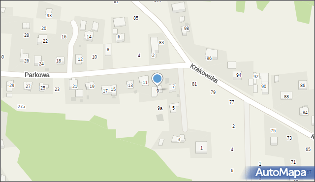 Siepraw, Parkowa, 9, mapa Siepraw