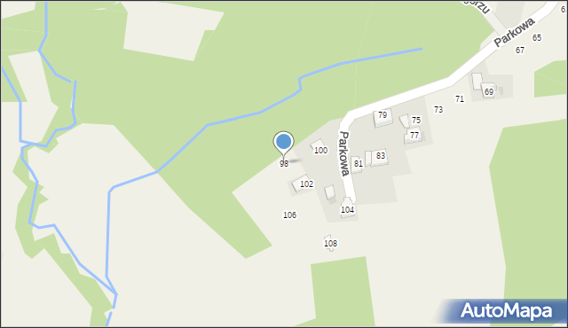 Siepraw, Parkowa, 98, mapa Siepraw