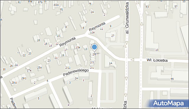 Sieradz, Paderewskiego Ignacego Jana, 2/6, mapa Sieradz