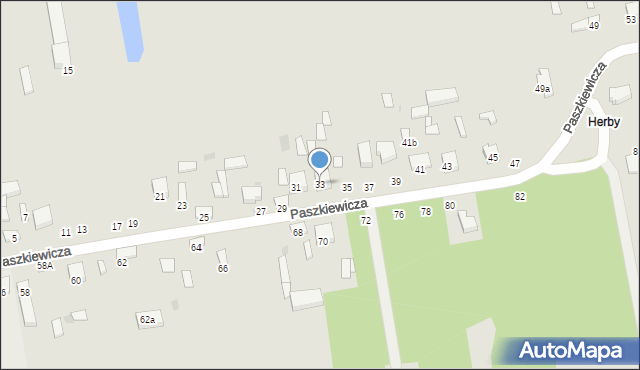 Sieradz, Paszkiewicza Wojciecha, 33, mapa Sieradz