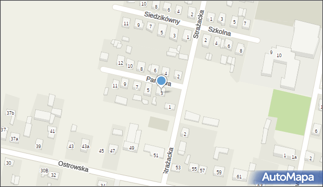 Sieroszewice, Parkowa, 3, mapa Sieroszewice