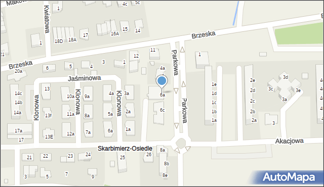 Skarbimierz-Osiedle, Parkowa, 6a, mapa Skarbimierz-Osiedle