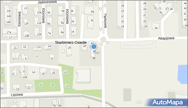 Skarbimierz-Osiedle, Parkowa, 8c, mapa Skarbimierz-Osiedle