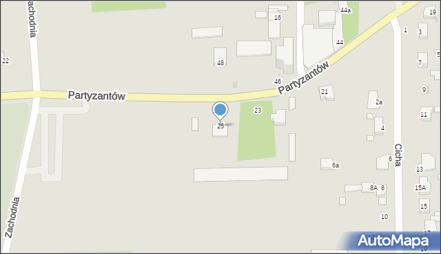 Skaryszew, Partyzantów, 25, mapa Skaryszew