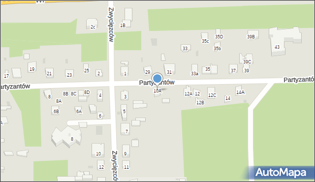 Skarżysko-Kamienna, Partyzantów, 10A, mapa Skarżysko-Kamienna