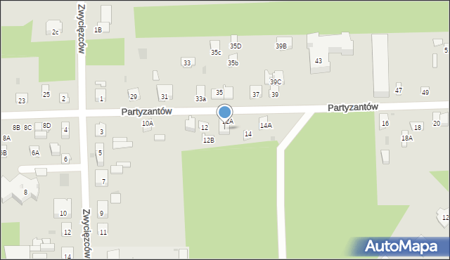 Skarżysko-Kamienna, Partyzantów, 12C, mapa Skarżysko-Kamienna